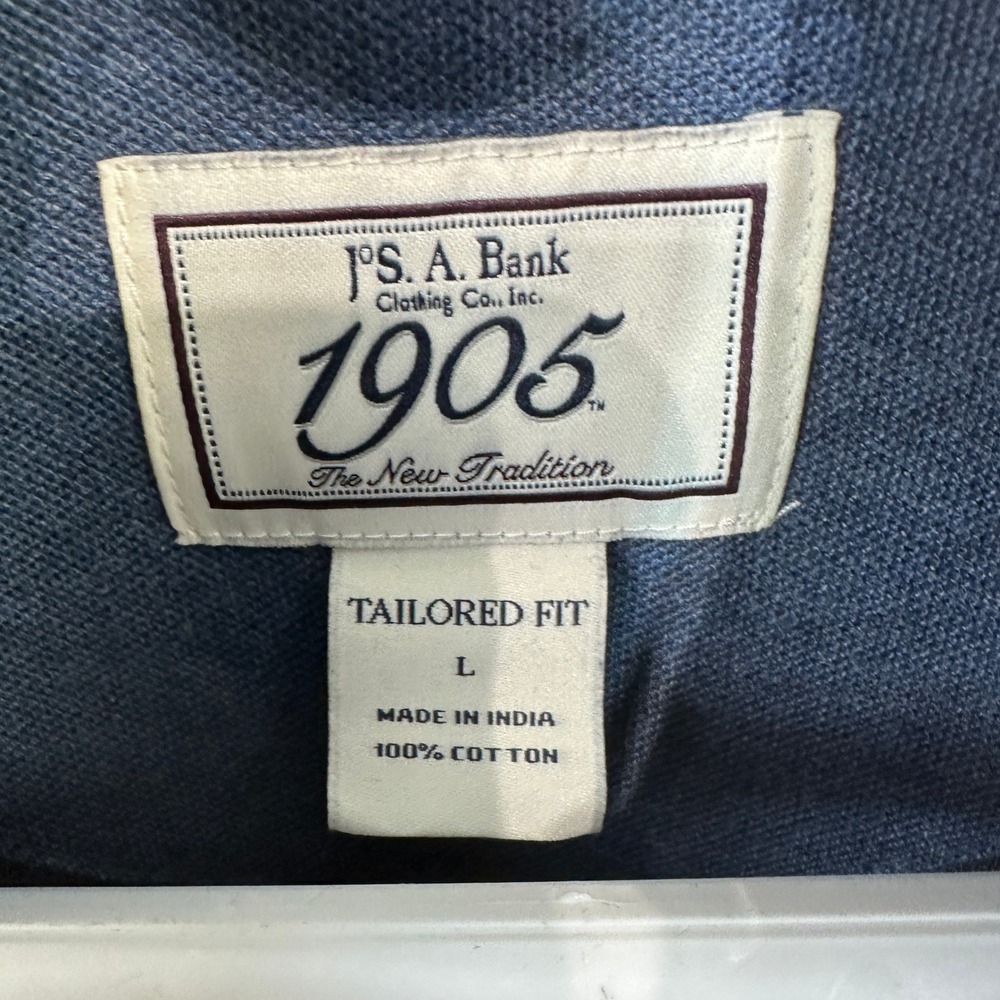 Jos. A. Bank‎ 1905 Collection Mens Navy Blue 100% Cotton Quarter Zip Sweater L - Picture 5 of 8